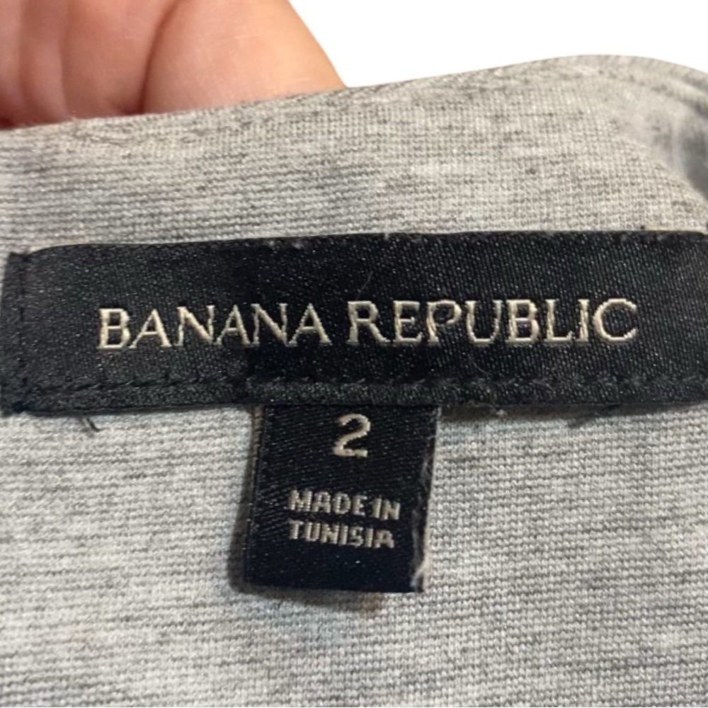 Banana Republic Gray Flutter Sleeve Shift Dress Size 2 - Picture 6 of 7
